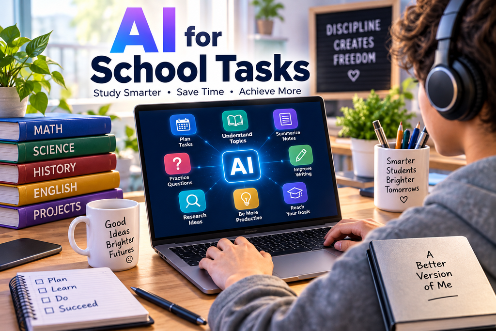 AI for school tasks helping students organize homework and study more efficiently
